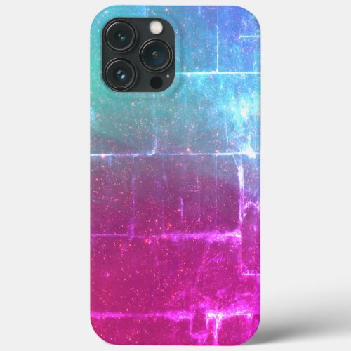 Modern blue glitter ombre purple  iPhone 13 pro max case