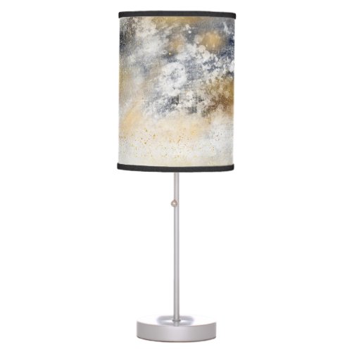 Modern Blue Gold Painting Abstract Table Lamp