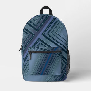 Modern Blue gradient cosmos space galaxy kids Printed Backpack