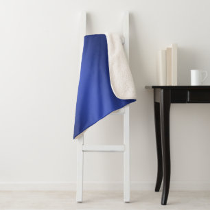 Modern blue gradient Watercolor galaxy Sherpa Blanket