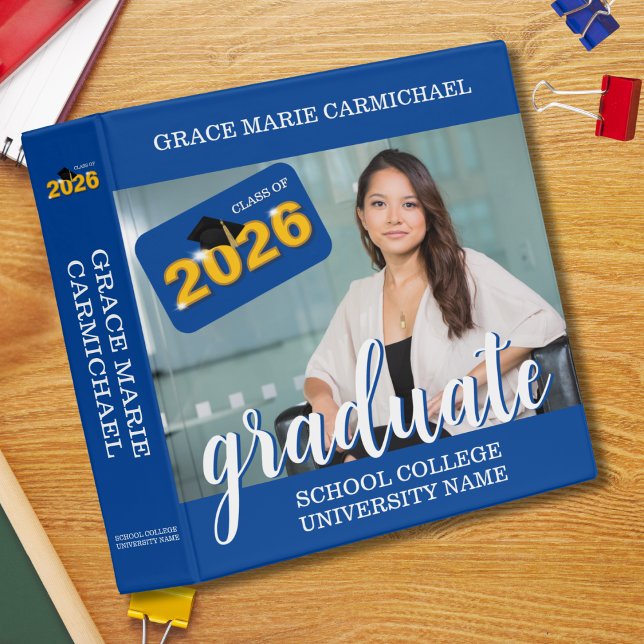 Modern Blue Graduate Photo Binder Class of 2026 (Creator Uploaded)