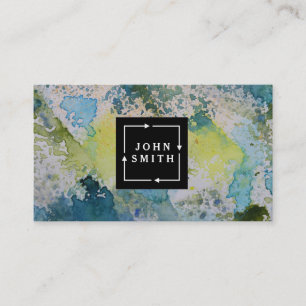 Modern Blue Graffiti Cool Abstract Art Business Ca Card