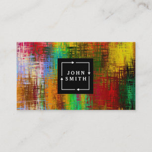 Modern Blue Graffiti Cool Abstract Art Business Card