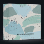 Modern Blue Gray Brush Strokes Binder<br><div class="desc">This trendy and modern personalized binder features abstract brush strokes of light sky blue, turquoise blue, and light teal on pale gray background. Personalize it for your needs. Perfect for consultants, graphic designers, writers, interior designers, painters, event planners, and any business professionals. You can find matching products at my store....</div>