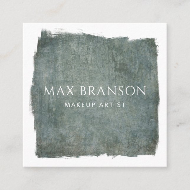 Modern Blue Gray Makeup Artist Business Card (Front)