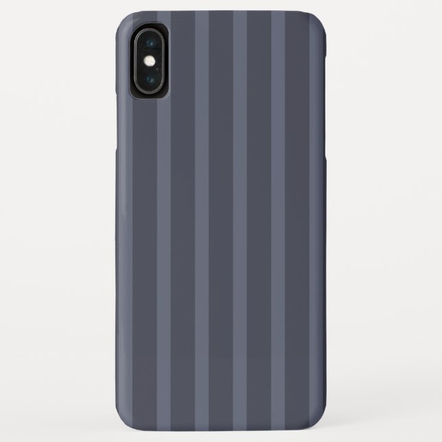 Modern Blue Gray Striped Case-Mate iPhone Case (Back)