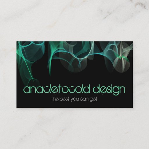 Customizable modern blue green smoke bussiness card business card template