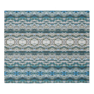 Modern Blue Grey and White Duvet Cover