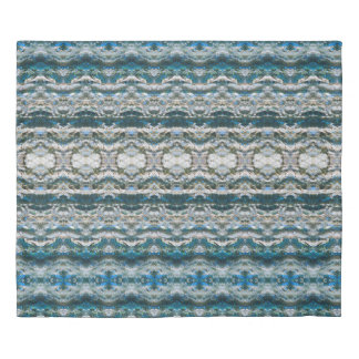 Modern Blue Grey and White Duvet Cover