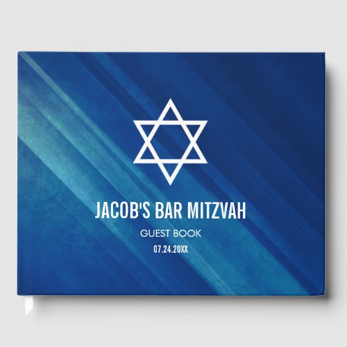 Modern Blue Grunge Bar Mitzvah
