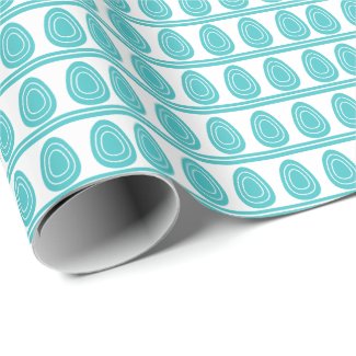 Modern Blue Happy Easter Eggs Pattern