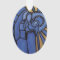 Modern Blue Holy Family Christmas