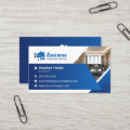 Modern Blue Home Renovation Contractor Remodeling Business Card | Zazzle