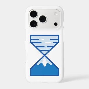 Modern Blue Hourglass Mountain Nature iPhone 17 Pro Case
