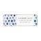 MODERN BLUE INDIGO WATERCOLOR DOTS ADDRESS LABEL