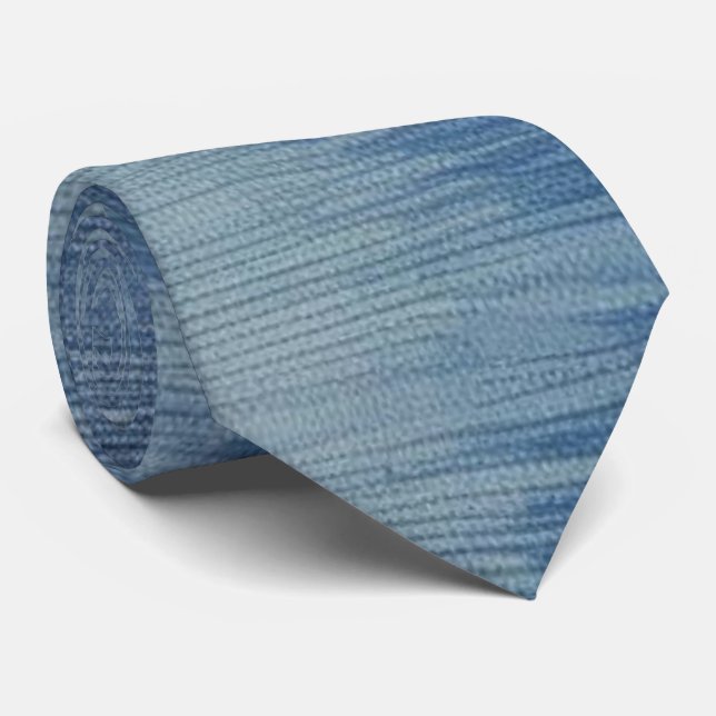 Modern Blue Jean Style Neck Tie (Rolled)