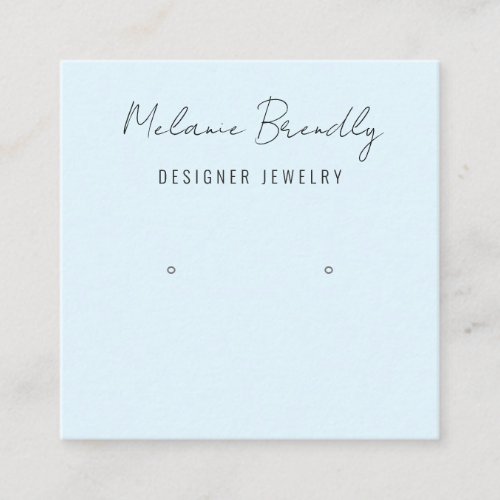 Modern Blue Jewelry Earring Display  Square Business Card