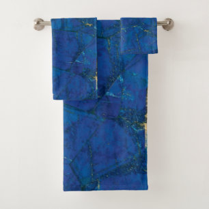 Modern Blue Lapis Lazuli Bath Towel Set