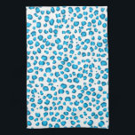 Modern Blue Leopard Pattern Animal Print Kitchen Towel<br><div class="desc">Decorate your kitchen with this cool towel. Makes a great housewarming or wedding gift! 
You can customize it and add text too.
Check my shop for lots more colors and patterns!</div>