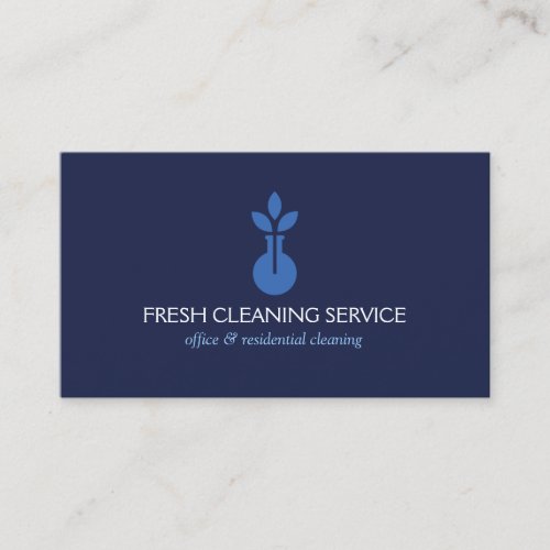Modern Blue Logo Cleaning Service and Hospitality Business Card