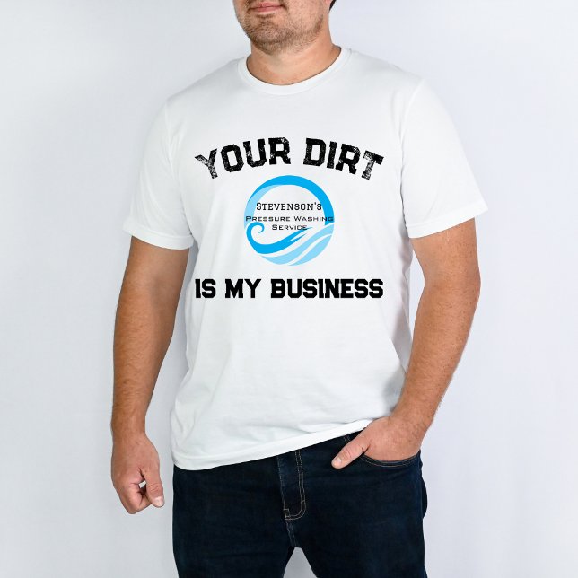 Modern Blue Logo Customizable Pressure Washing  T-Shirt (Creator Uploaded)
