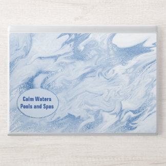 Modern Blue Marbled HP Laptop Skin
