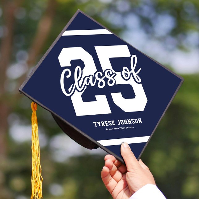 Modern Blue Masculine 2026 Graduation Cap Topper (Creator Uploaded)
