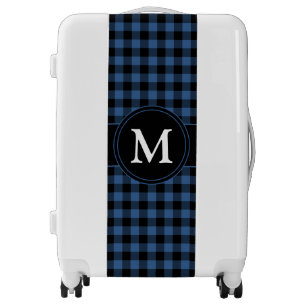 Modern Blue Monogram Luggage