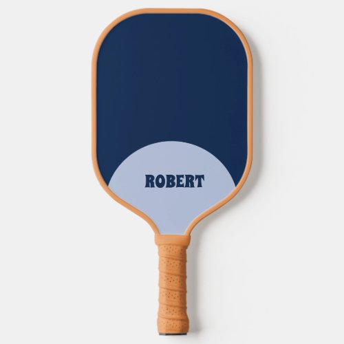 Modern blue monogram name pickleball paddle