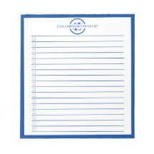 Modern Blue Monogram Name To Do List
