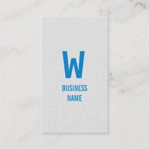 Modern Blue Monogram Plumbing Business Card