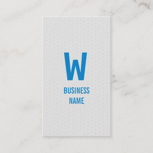 Modern Blue Monogram Plumbing Business Card