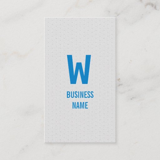 Customizable Modern Blue Monogram Plumbing Business Card