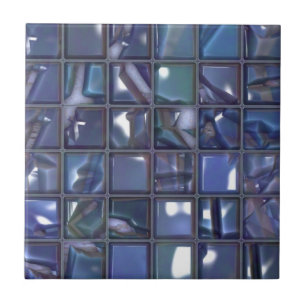 Modern blue mosaic ceramic tile