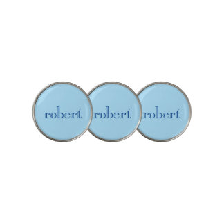 Modern Blue Name | Trendy Ice Blue Golf Ball Marker