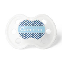 Modern Blue Navy Chevron Baby Boy Monogram Pacifier Modern Blue Navy Chevron Baby Boy Monogram Pacifier