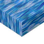 Modern Blue Ocean Whale Tail Fractal Art Faux Canvas Print (Corner)