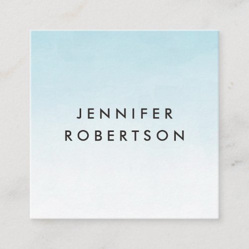 Modern Blue Ombre Watercolor  Business Card