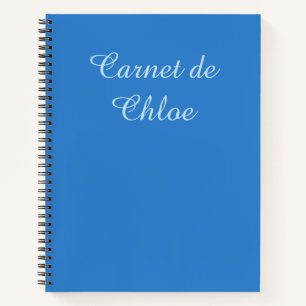 Modern Blue on Ice Blue French Carnet Notebook