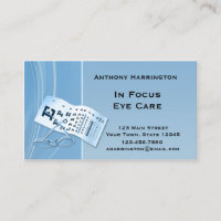 Modern Blue Optometrist Business Card
