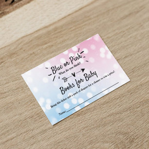 Modern Blue Or Pink? Gender Reveal Party Diaper Enclosure Card