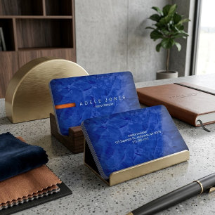 Modern Blue & Orange Minimalist Professional  Business Card