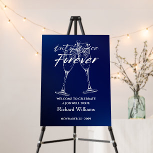 Modern Blue Out of Office Themed Retirement Party Foam Board