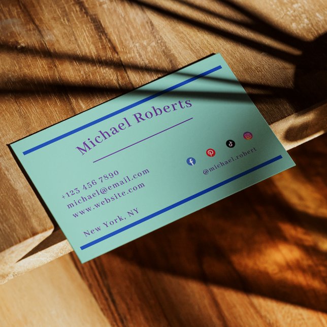Modern Blue Paint Splash Creative with QR Code Business Card (Creator Uploaded)
