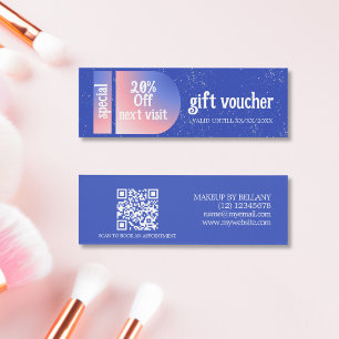 Modern Blue Pink Gradient Classic Makeup Artist