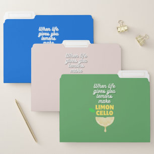Modern Blue Pink Green Limoncello File Folders