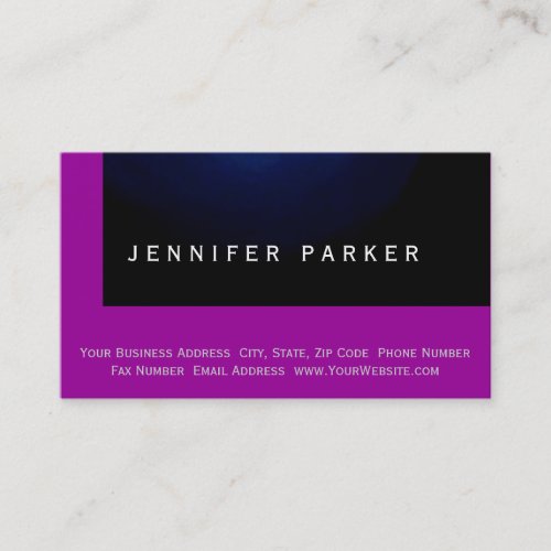 Modern Blue Pink Purple Simple Business Card