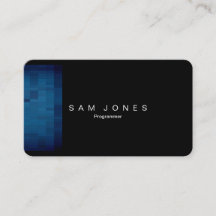 Modern Blue Pixel Business Card