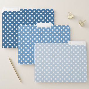 Modern Blue Polka Dot File Folder