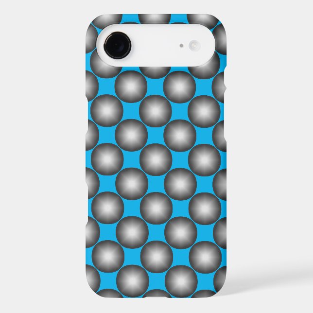 Modern Blue Polka Dot Pattern Case-Mate iPhone Case (Back)